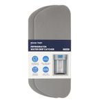GLACIER FRESH Kesilebilir Buzdolabı Damlama Yakalayıcı, Su Emici Buzdolabı Su Sebili Damlama Tepsisi, Whirlpool, GE, Samsung Buzdolabı Aksesuarları için Değiştirme, Gri (Dikdörtgen - 2 adet)
