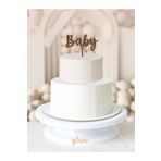 GLAM DEKORASYON Kahverengi Baby Yazılı Bebek Doğum Günü Cinsiyet Partisi Baby Shower Pasta Kürdanı Kek Tatlı Süsleri