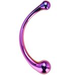 Glamaur Çift Başlı Lüx Kavisli Cam Dildo - Adres Medikal