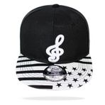Glamexx24 Cap Erkek Kadın Snapback Şapka: Düz kenarlı şapka, erkekler ve kadınlar için beyzbol şapkası, üniseks, açık hava sporları, beyzbol kepi, boyutu ayarlanabilir, Beyaz Siyah Müzik, Ölçü Birimi