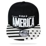 Glamexx24 Cap Erkek Kadın Snapback Şapka: Düz kenarlı şapka, erkekler ve kadınlar için beyzbol şapkası, üniseks, açık hava sporları, beyzbol kepi, boyutu ayarlanabilir, Siyah Amerika, Ölçü Birimi