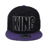 Glamexx24 Cap Erkek Kadın Snapback Şapka: Düz kenarlı şapka, erkekler ve kadınlar için beyzbol şapkası, üniseks, açık hava sporları, beyzbol kepi, boyutu ayarlanabilir, Siyah King, Ölçü Birimi