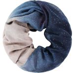 Glamexx24 Kadın Şalı Hafif Uzun Şal Loop Hortum Şal Kumaş Birçok Renk, Mavi/Bej Pembe