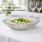 Glamis Selen Concept Riva Model El Yapımı Cam Salata Kasesi ve Meyvelik Tekli - 3,5 lt