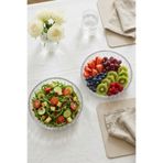 Glamis Selen Concept Sieana Model El Yapımı Cam Salata ve Meyve Kasesi 2'li Set
