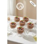 Glamis Selen Concept Şiler Model El Yapımı Cam Kurabiye ve Şekerlik 6'lı Set - Beyaz