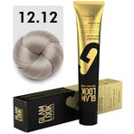 GLAMLOOK Kalıcı Saç Boyası | 12.12 Platin Sarı Küllü İrize | 100 ml | Koruyucu, nemlendirici, besleyici yağlar, düşük amonyak seviyesi, profesyonel 79 renk