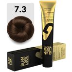 GLAMLOOK Kalıcı Saç Boyası | 7.3 Kumral Dore | 100 ml | Koruyucu, nemlendirici, besleyici yağlar, düşük amonyak seviyesi, profesyonel 79 renk