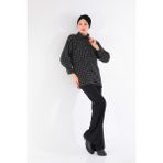 Glamoura Dokulu Kaşe Kadın Gömlek - 00100 Siyah - XL
