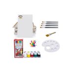 Glanart 10 Renk Guaj Boya Seti 35X50 Tuval Ipek Fırça Seti 10X20 ml