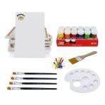 Glanart 12 Renk Guaj Boya Seti 35X50 Tuval Ipek Fırça Seti 12X20 ml - 00
