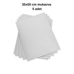 Glanart 35x50 cm beyaz renk mukavva kartonu 5 adet