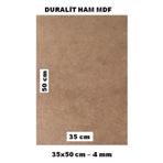 Glanart 35X50 Duralit Ham Mdf 4 mm Kalınlık Pürüzsüz Çift Yüzey 1 Adet