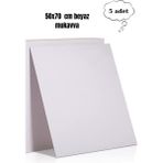 Glanart 50X70 cm Beyaz Mukavva Kartonu 5 Parça Setli Ürün Kalite ile Projelerinize Uygun - 1 Adet