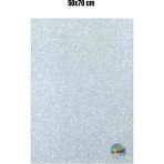 Glanart 50X70 cm Simli Fon Kartonu 1 Adet - Beyaz