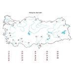 Glanart A3 Boy Dilsiz Türkiyenin Akarsuları Haritası 80 gr 10 Sayfa Renksiz Beyaz Kağıt