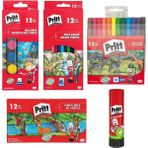 Glanart Boya Seti Kuru Sulu Pastel Keçeli ve 43 gr Stick Yapıştırıcı Kırtasiye Seti Prit - 1 Adet - Çok Renkli