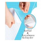 Glanart Dijifix Şeffaf Yapışkanlı Asetat 80MICRON 200x45 cm 1 Adet Cilt Kapağı İçin Kolay Soyulabilir