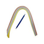 Glanart Kağıt Telkari , Quiling , Kağıt Katlama, Kıvırma Sanatı, Quilling Kağıt Kalın Kıvırma Seti 1CMX50CM - Renkli