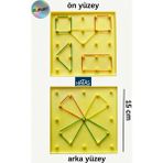 Glanart Matematik Dersi Için Geometri Tahtası Çift Yüzey Hatas 15X15 cm 1 Adet - Sarı