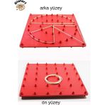 Glanart Matematik Materyali Geometri Tahtası Çift Yüzey 1 Adet - Çok Renkli