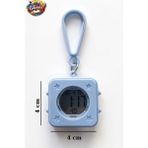 Glanart Öğrenciler Için Dijital Su Geçirmez Işıklı ,alarmlı , Kronometreli Anahtarlık Saat 1 Adet - Mavi - 4x4 cm