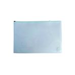 Glanart plastik fermuarlı a4 boy ödev dosyası 1 adet (23x33 cm) şeffaf