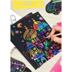 Glanart Sihirli Gökkuşağı Kazıma Kağıdı A4 10 Yaprak 1 Paket 20X30 cm Siyah Sihirli Kağıt Rainbow Paper - 1 Adet
