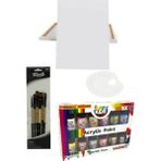 Glance 25 x 35 cm Tuval Rich Funny Kids 20 ml Akrilik 12'li 4'lü Set