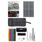 Glance A5 Çizim Defteri 120 gr 50 Yp Tombow Monor Dereceli Kalem Faber Aquarel Çantalı Çizim Eskiz Seti