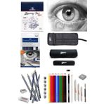 Glance Alex Schoeller A5 Eskiz Defterli 50 Yp Faber Castell Goldfaber Dereceli Kalem Seti 8 Siyah Rulo Set