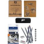 Glance Alex Schoeller Kraft A5 Üstten Spiralli 50 Yp Faber Castell Goldfaber Dereceli Kalem Seti 8 Parça