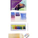 Glance Art Liva Sanatsal Resim Defteri A5 20 Yp 350 gr (Sulu Teknik) Fanart 12X12 ml Yağlı Boya Seti