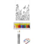 Glance Artdeco Desenli Tuval 40X50CM Bahçe Fanart Academy Akrilik Boya Seti 12 Renk x 12ML