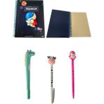 Glance Baskılı Squishy Defter Defter Uzay Çizgili 3'lü Kalem Seti