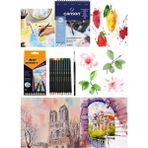 Glance Bic Intensity Aquarelle Kuru-Suluboya Kalemi 12 Renk Canson Defter A5 200 gr Set