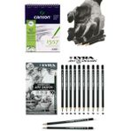 Glance Canson 1557 Eskiz Çizim Defteri 40 Yp Lyra Art Design Dereceli Kalem 10'lu Set