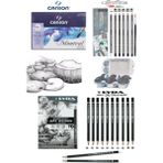 Glance Canson Montval 10'lu Lyra Art Design Dereceli Kalem ve Cretacolor 6'lı Aquarell Kalem Seti