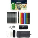 Glance Canson Resim Defteri 25X35CM180 gr 15 Yaprak Faber-Castell Grip Boya Kalemi Çantalı Çizim Eskiz Seti