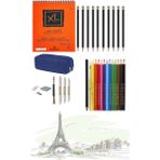 Glance Canson Xl A5 Eskiz Defteri Ve Faber-Castell Çizim Seti 12'Li Kuruboya Kalemi İle
