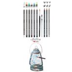 Glance Cretacolor 6'lı Aquarell Sulandırılabilir Fırçalı Karakalem Eskiz Dereceli Çizim Kalemi Seti