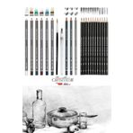Glance Cretacolor6'lı Aquarell Sulandırılabilir Fırçalı Cretacolor Studioline 12'li Dereceli Kalem Seti