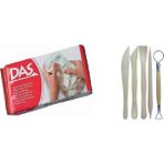 Glance Das Beyaz Seramik Kili 500 Gr+ Modelaj Kalemi Ebeşuar 5 Li Ahşap Set