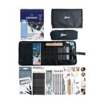 Glance Defter A5 200GR Cretacolor 6'lı Aquarell-Dereceli Cepli Siyah Kalemlik 24 Bölmeli + Kalem Kutusu Set