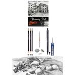 Glance Eskiz Defteri A5 120 gr 50 Yp Adel Blackline Metal Gövdeli Siyah 0.7 mm Versatil Kalem Set