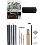 Glance Idora Sketch 15 Parça Dereceli Kurşun Kalem Eskiz Seti A5 Defter ile Sarf Malzemeler İçin