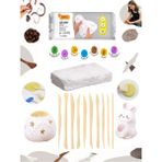 Glance Jovi Seramik Hamuru Beyaz 500 gr 10 Parça Kil Heykel Araçları Plastik Seramik Aracı Set