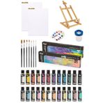 Glance Masaüstü Şövale Rich Master Mix 60 cc Akrilik 12'li Canlı Renkler Pastel Renkler Başlangıç Seti