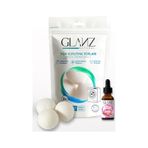 Glanz 3 Adet Yün Keçe Çamaşır Kurutma Topu 7 - 8 Cm + 30ml Esans Koku Hediye - Doğal Ürün Açık Bej