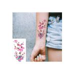 GLANZEND Gerçek Dövme Görünümlü Çiçek Gül Lotus Modelli 3 Boyutlu Tattoo